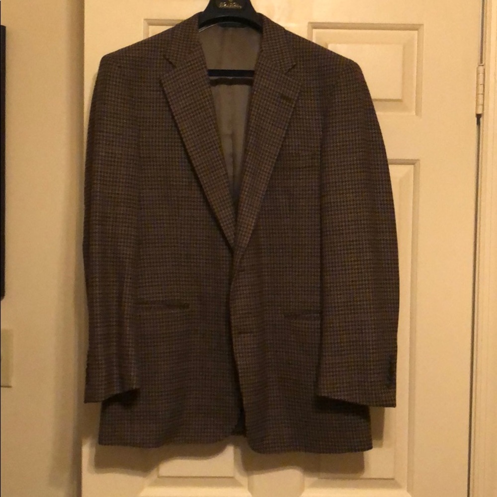 Brooks Brothers brown checked 40R blazer